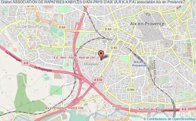 plan association Association De Rapatries Kabyles D'aix-pays D'aix (a.r.k.a.p.a) Aix-en-Provence