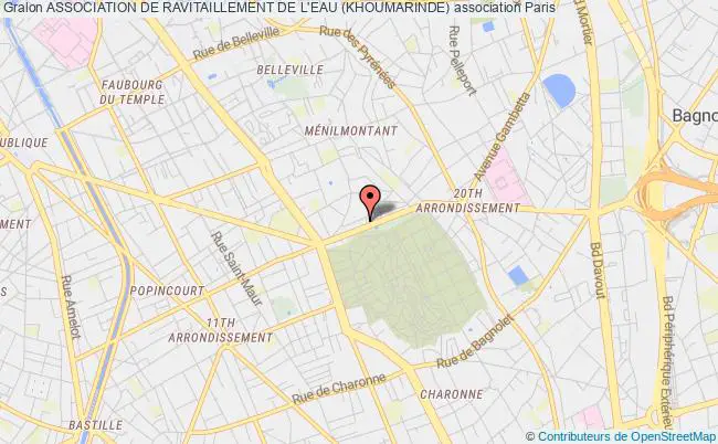 plan association Association De Ravitaillement De L'eau (khoumarinde) Paris