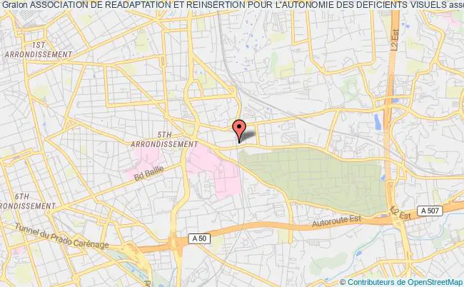 plan association Association De Readaptation Et Reinsertion Pour L'autonomie Des Deficients Visuels Marseille