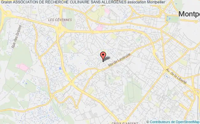 plan association Association De Recherche Culinaire Sans AllergÈnes Montpellier