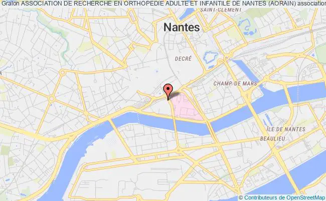 plan association Association De Recherche En Orthopedie Adulte Et Infantile De Nantes (aorain) Nantes