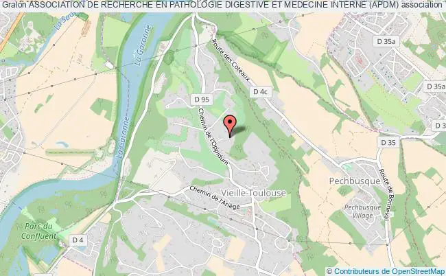 plan association Association De Recherche En Pathologie Digestive Et Medecine Interne (apdm) Vieille-Toulouse