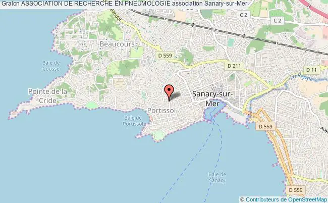 plan association Association De Recherche En Pneumologie Sanary-sur-Mer
