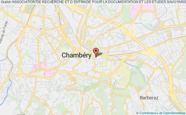 plan association Association De Recherche Et D Entraide Pour La Documentation Et Les Etudes Savoyardes (a.r.e.d.e.s) Chambéry