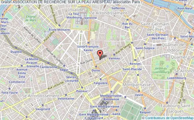 plan association Association De Recherche Sur La Peau Arespeau Paris