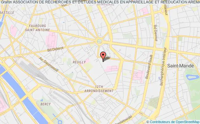 plan association Association De Recherches Et D'etudes Medicales En Appareillage Et Reeducation Aremar Paris