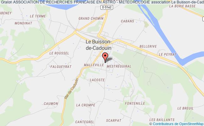 plan association Association De Recherches Francaise En Astro - Meteorologie Le    Buisson-de-Cadouin