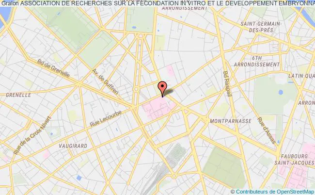 plan association Association De Recherches Sur La Fecondation In Vitro Et Le Developpement Embryonnaire Arfde Paris