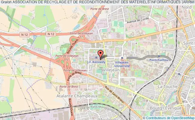 plan association Association De Recyclage Et De Reconditionnement Des Materiels Informatiques (arrmi) Rennes