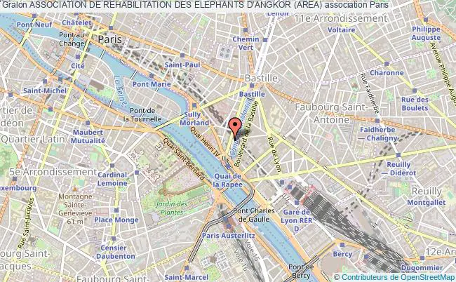 plan association Association De Rehabilitation Des Elephants D'angkor (area) Paris