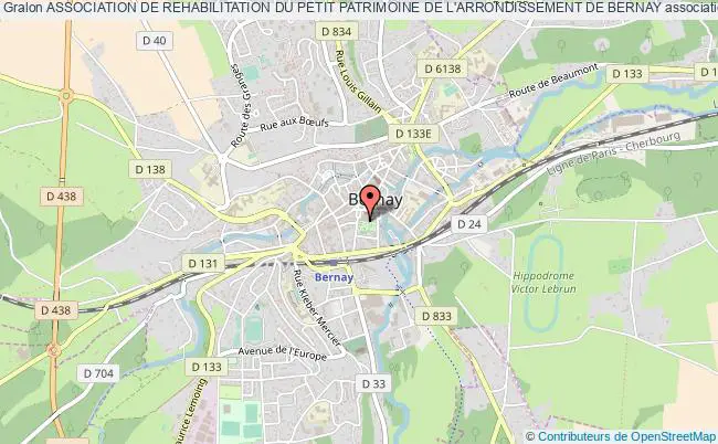 plan association Association De Rehabilitation Du Petit Patrimoine De L'arrondissement De Bernay Bernay