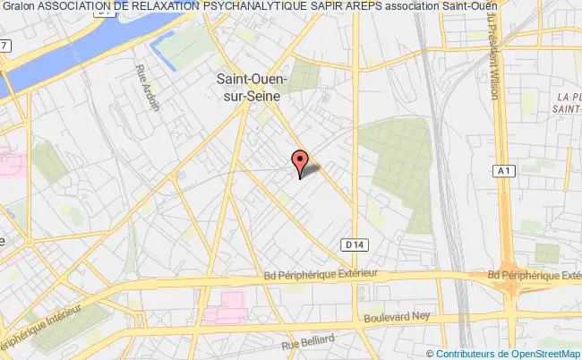 plan association Association De Relaxation Psychanalytique Sapir Areps Saint-Ouen-sur-Seine