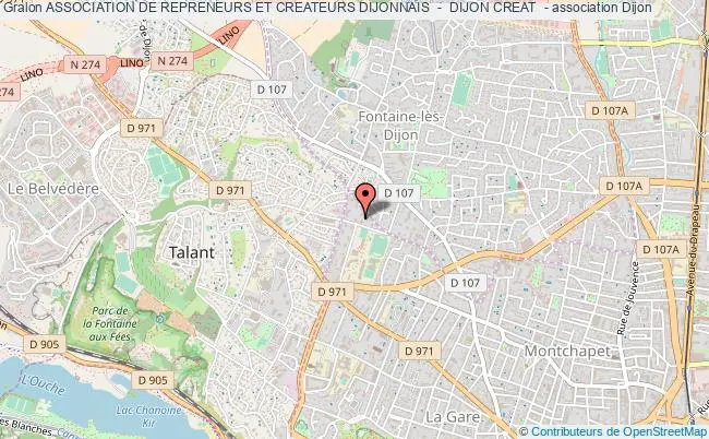plan association Association De Repreneurs Et Createurs Dijonnais  -  Dijon Creat  - Dijon
