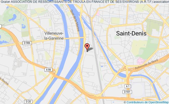 plan association Association De Ressortissants De Troula En France Et De Ses Environs (a.r.t.f) Saint-Denis