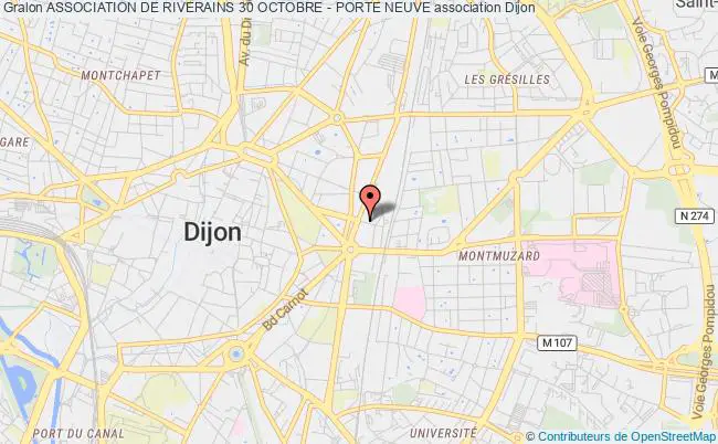 plan association Association De Riverains 30 Octobre - Porte Neuve Dijon