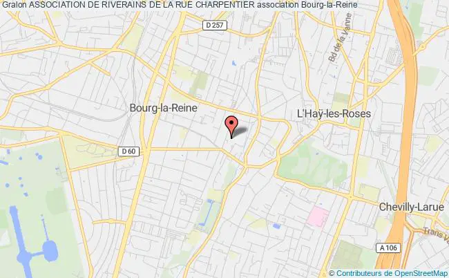 plan association Association De Riverains De La Rue Charpentier Bourg-la-Reine