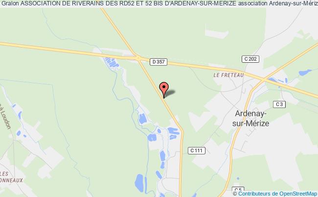 plan association Association De Riverains Des Rd52 Et 52 Bis D'ardenay-sur-merize Ardenay-sur-Mérize