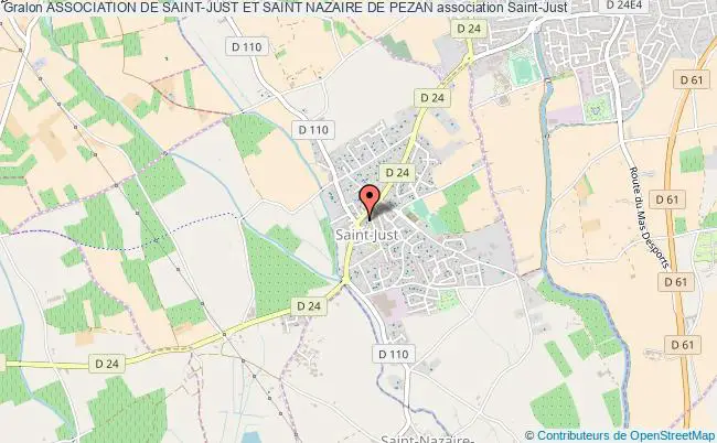 plan association Association De Saint-just Et Saint Nazaire De Pezan 