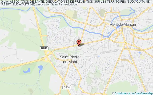 plan association Association De Sante, D'education Et De Prevention Sur Les Territoires "sud Aquitaine" 
(asept  Sud Aquitaine) Saint-Pierre-du-Mont