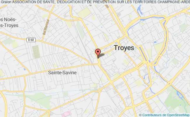 plan association Association De Sante, D'education Et De Prevention Sur Les Territoires Champagne-ardenne Troyes