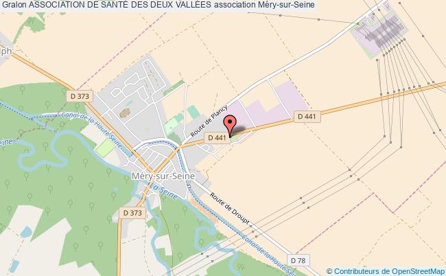 plan association Association De SantÉ Des Deux VallÉes Méry-sur-Seine