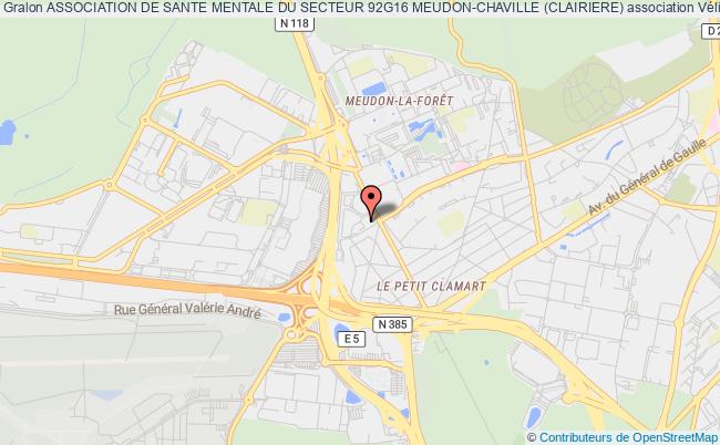 plan association Association De Sante Mentale Du Secteur 92g16 Meudon-chaville (clairiere) Vélizy-Villacoublay