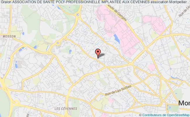 plan association Association De SantÉ Poly-professionnelle ImplantÉe Aux CÉvennes Montpellier