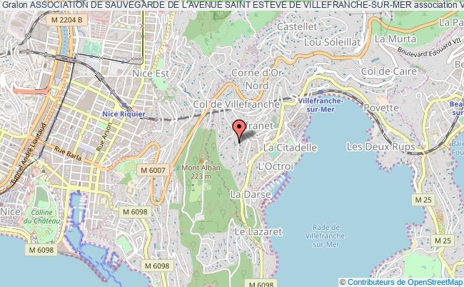 plan association Association De Sauvegarde De L'avenue Saint Esteve De Villefranche-sur-mer Villefranche-sur-Mer