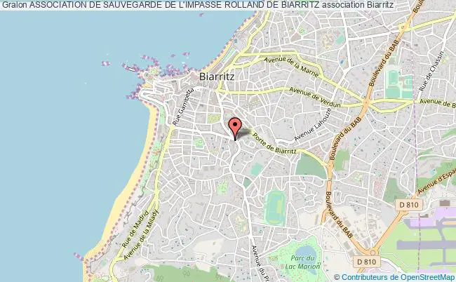 plan association Association De Sauvegarde De L'impasse Rolland De Biarritz Biarritz