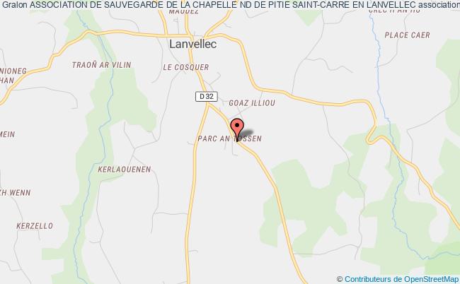 plan association Association De Sauvegarde De La Chapelle Nd De Pitie Saint-carre En Lanvellec Lanvellec