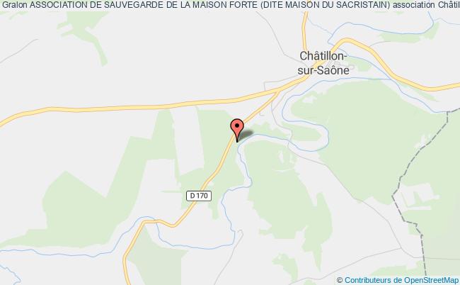 plan association Association De Sauvegarde De La Maison Forte (dite Maison Du Sacristain) Châtillon-sur-Saône