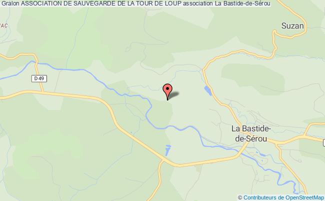 plan association Association De Sauvegarde De La Tour De Loup La    Bastide-de-Sérou