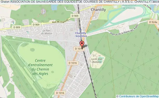 plan association Association De Sauvegarde Des Equides De Courses De Chantilly ( A.s.e.c. Chantilly) Chantilly