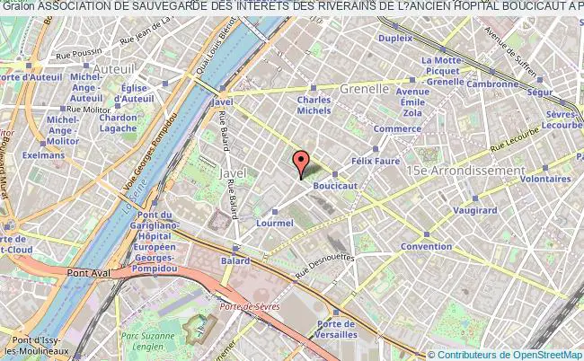 plan association Association De Sauvegarde Des Interets Des Riverains De L?ancien Hopital Boucicaut A Paris (a.s.r.b.) Paris