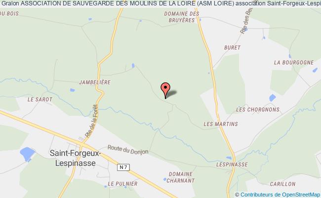 plan association Association De Sauvegarde Des Moulins De La Loire (asm Loire) Saint-Forgeux-Lespinasse