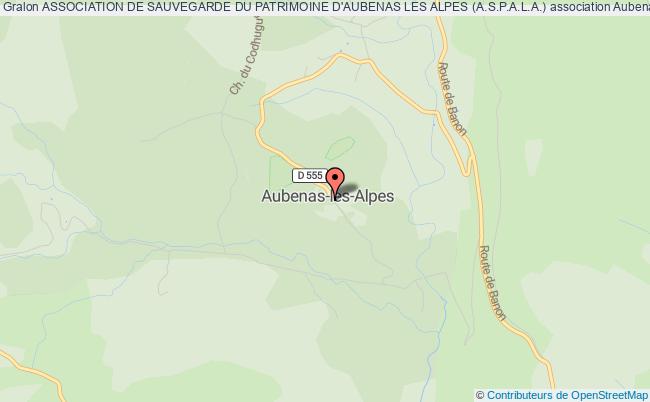 plan association Association De Sauvegarde Du Patrimoine D'aubenas Les Alpes (a.s.p.a.l.a.) Aubenas-les-Alpes