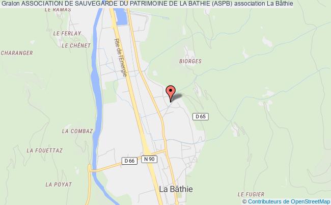 plan association Association De Sauvegarde Du Patrimoine De La Bathie (aspb) La Bâthie