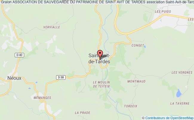 plan association Association De Sauvegarde Du Patrimoine De Saint Avit De Tardes Saint-Avit-de-Tardes
