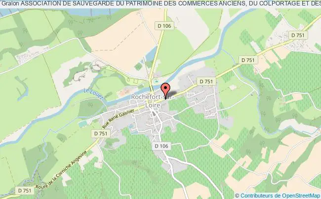 plan association Association De Sauvegarde Du Patrimoine Des Commerces Anciens, Du Colportage Et Des Fours A Pain Rochefort-sur-Loire