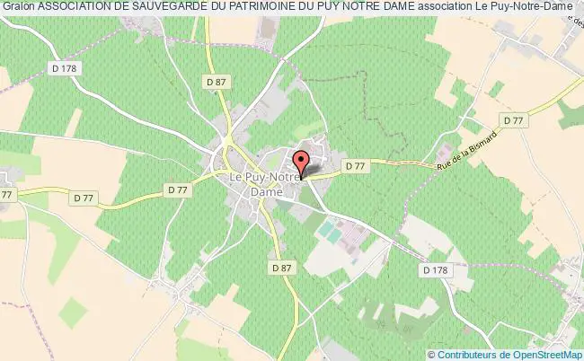 plan association Association De Sauvegarde Du Patrimoine Du Puy Notre Dame Le    Puy-Notre-Dame