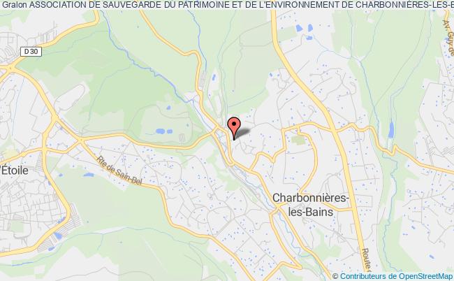 plan association Association De Sauvegarde Du Patrimoine Et De L'environnement De CharbonniÈres-les-bains Charbonnières-les-Bains