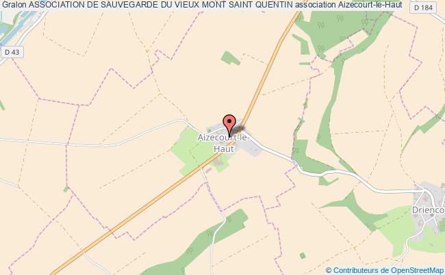 plan association Association De Sauvegarde Du Vieux Mont Saint Quentin Aizecourt-le-Haut