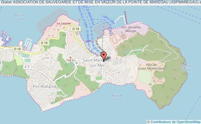 plan association Association De Sauvegarde Et De Mise En Valeur De La Pointe De Maregau (aspmaregau) Saint-Mandrier-sur-Mer