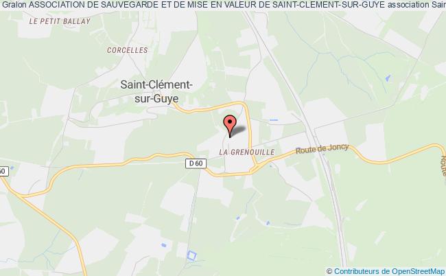plan association Association De Sauvegarde Et De Mise En Valeur De Saint-clement-sur-guye Saint-Clément-sur-Guye