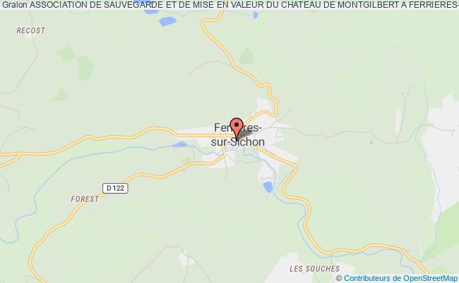 plan association Association De Sauvegarde Et De Mise En Valeur Du Chateau De Montgilbert A Ferrieres-sur-sichon Ferrières-sur-Sichon