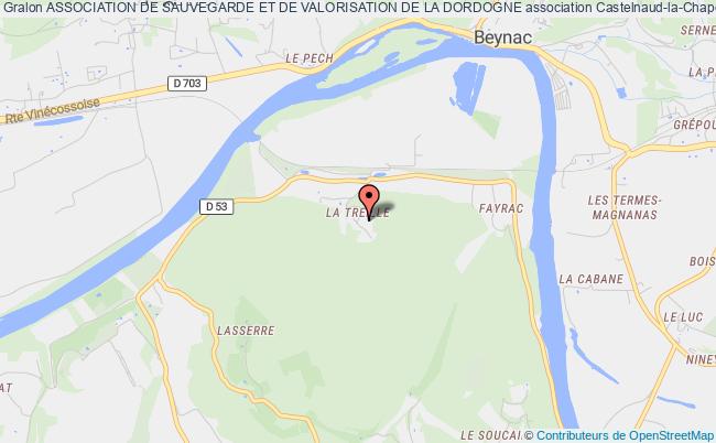 plan association Association De Sauvegarde Et De Valorisation De La Dordogne Castelnaud-la-Chapelle