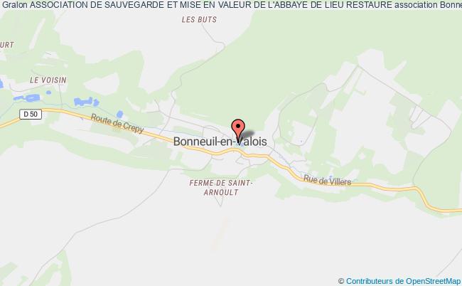 plan association Association De Sauvegarde Et Mise En Valeur De L'abbaye De Lieu Restaure Bonneuil-en-Valois