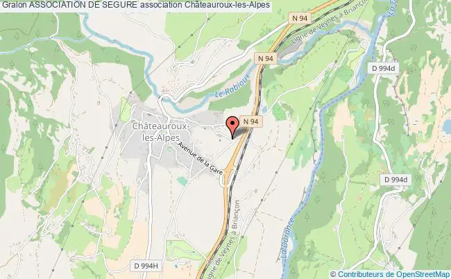 plan association Association De Segure Châteauroux-les-Alpes