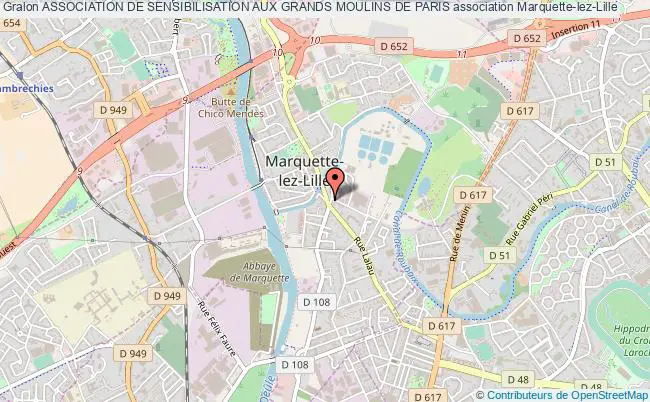 plan association Association De Sensibilisation Aux Grands Moulins De Paris Marquette-lez-Lille