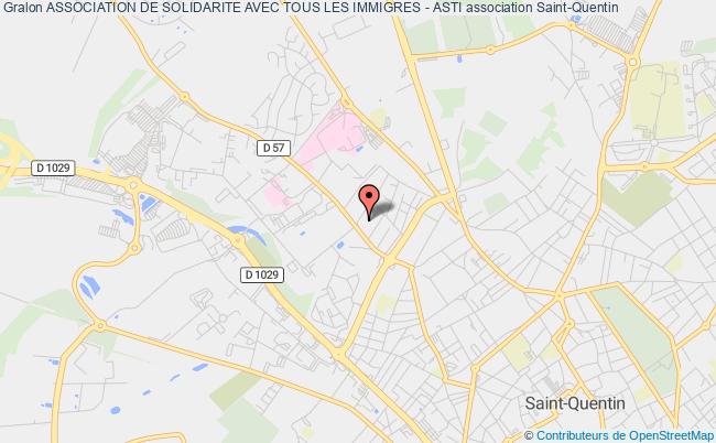 plan association Association De Solidarite Avec Tous Les Immigres - Asti Saint-Quentin